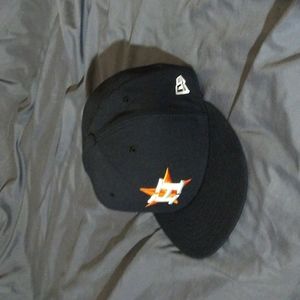 Houston Astros blue fitted cap new era
